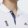 Adidas Pure Color Logo Print Short Sleeve Polo Shirt Men Tops White GP0827