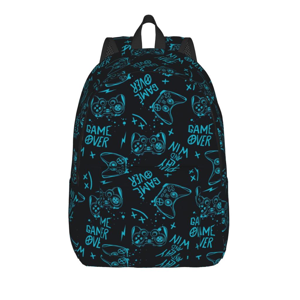 Video Game Gaming Controller Fashion Backpack with Pocket High School Hiking Travel Daypack for Men Women College Shoulder Bag