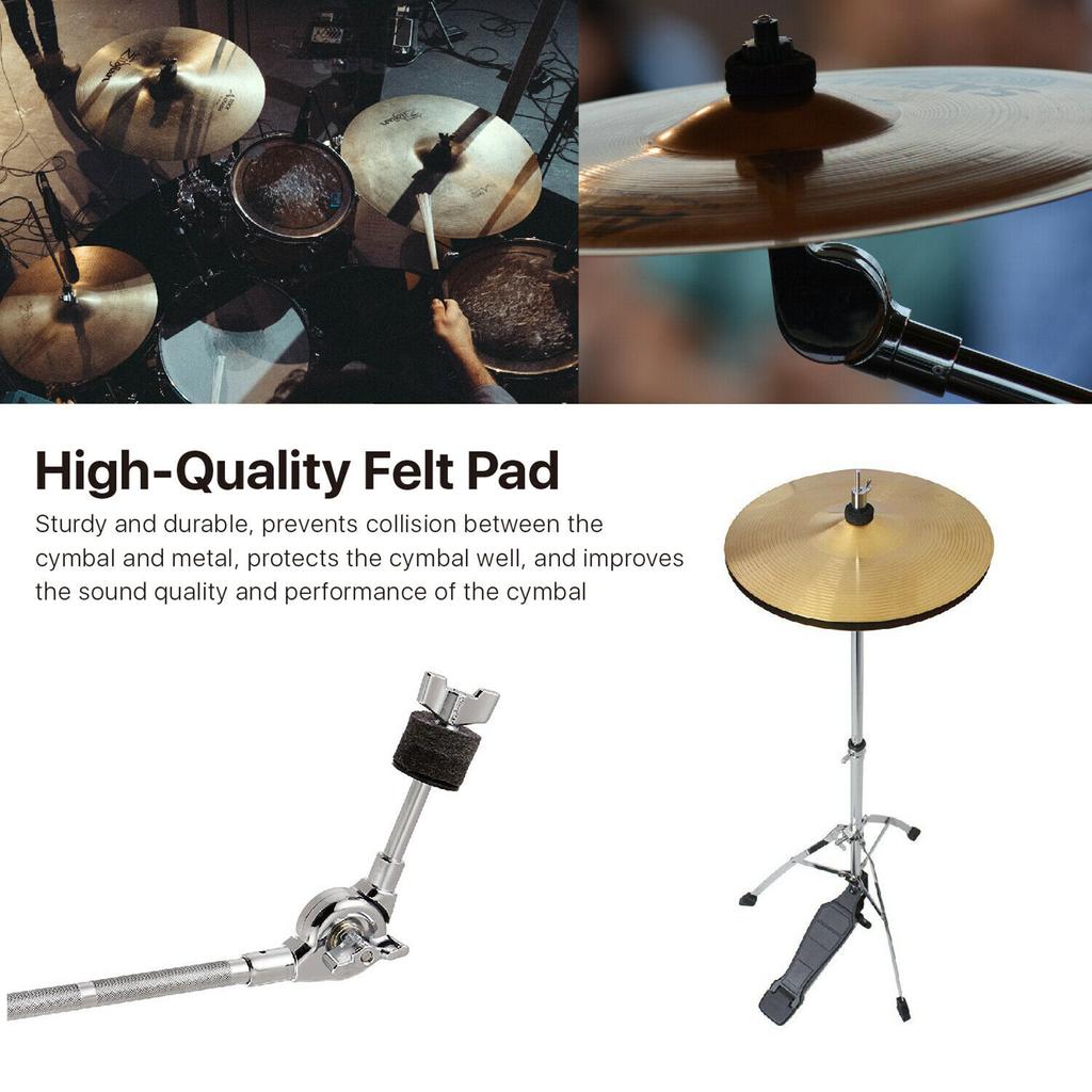 Ensemble d'accessoires pour cymbales 21 pièces Comprend un pied de cymbale, des feutres, des douilles avec base, des écrous papillon et des rondelles de cymbale pour   Ensemble