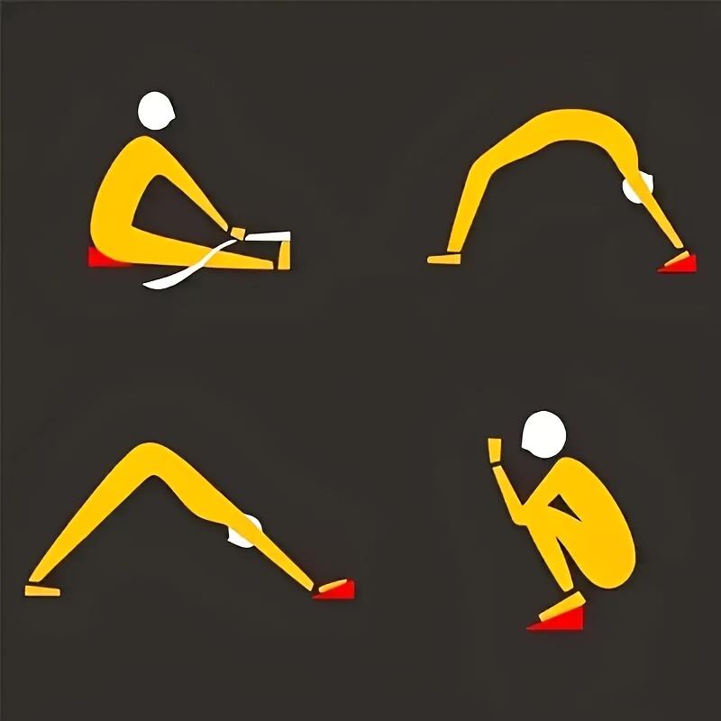1 Pair Yoga Slant Boards for Deep Squats, Wedge Blocks for Fitness Weight Training, EVA Calf Elevation Stretching, And Heel Lift Incline Boards