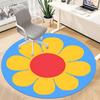1pc Flower Bloom Office Round Area Rug,  Mat Suitable For Office, Under Office Chairs Bedroom Living Room Home Decor, Room Deco
