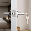 304 Stainless Steel Fire Door Fire Door Lock With Key Three-lever Handle Lock Replacement Ball Lock Bathroom Keyless Door Lock