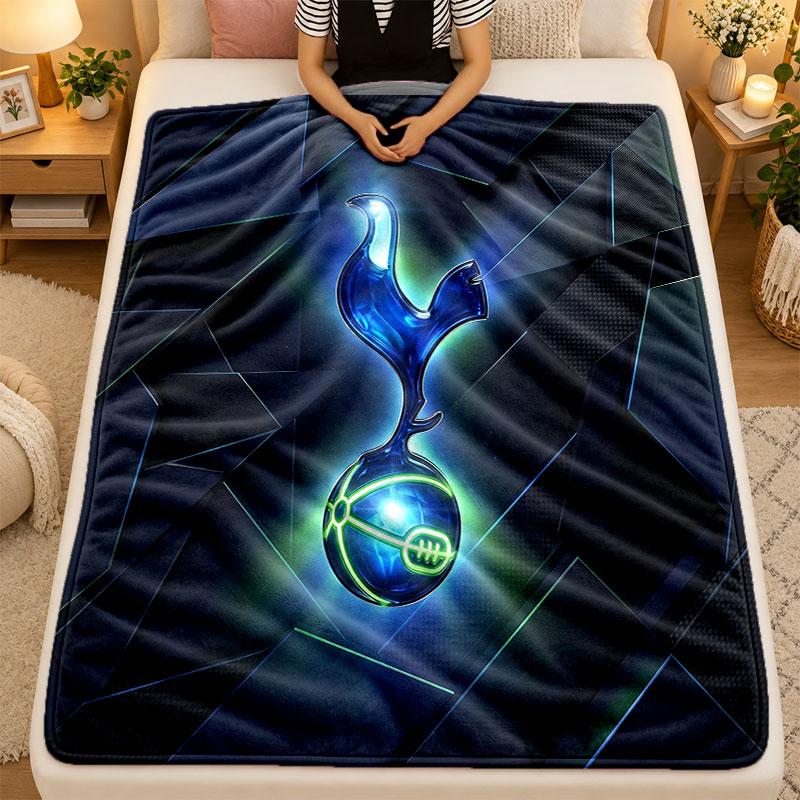 Flanell-Decke Tottenham Hotspur Warm Weich Überwurfdecke für Innenbereich Sofa Bett Wohnzimmergebrauch