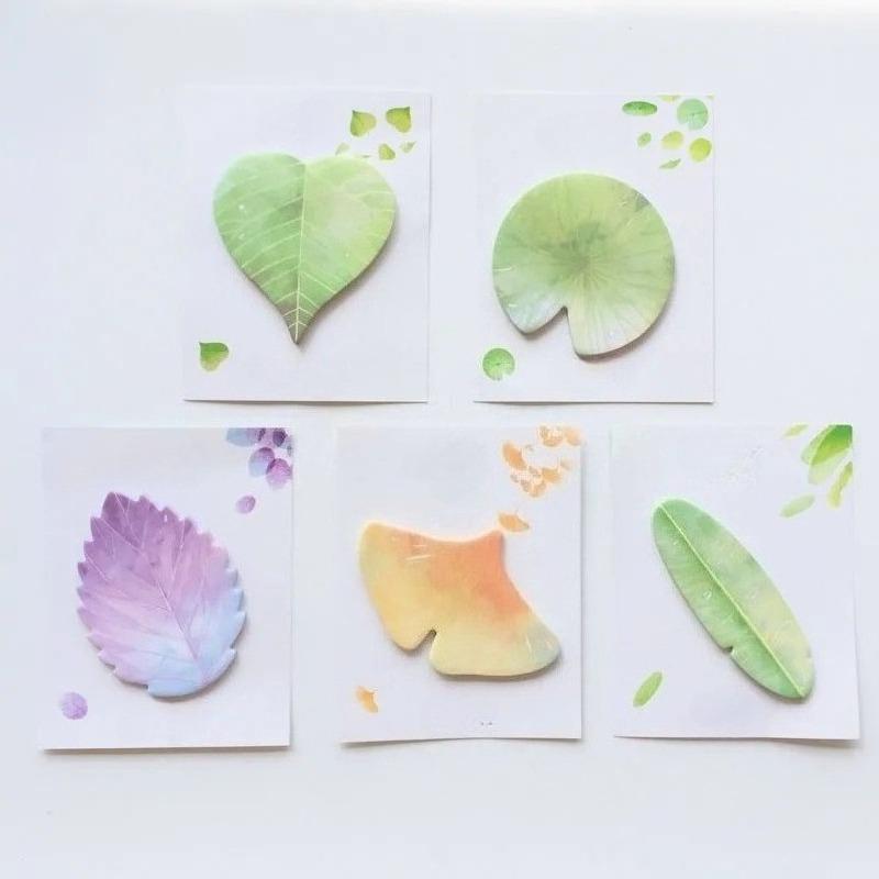 30 Pcs Leaf Sticky notes Planner to do list Planner Take notes messages memo pad Stationery office supplies