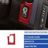 Luxury Red Carbon Fiber Front Start Button Panel Sticker For Corvette C6 05-13
