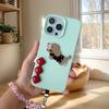 Cartoon Dog Blue/Pink Phone Case Protective Cover for iPhone 13/14/15/16 Pro Max