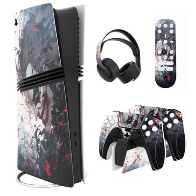 PlayVital ps5 Pro cuerpo Juego completo pegatina personalizada para digital y disco calcomanía de carga cubierta adhesiva para mando a distancia multimedia compatible, mando,