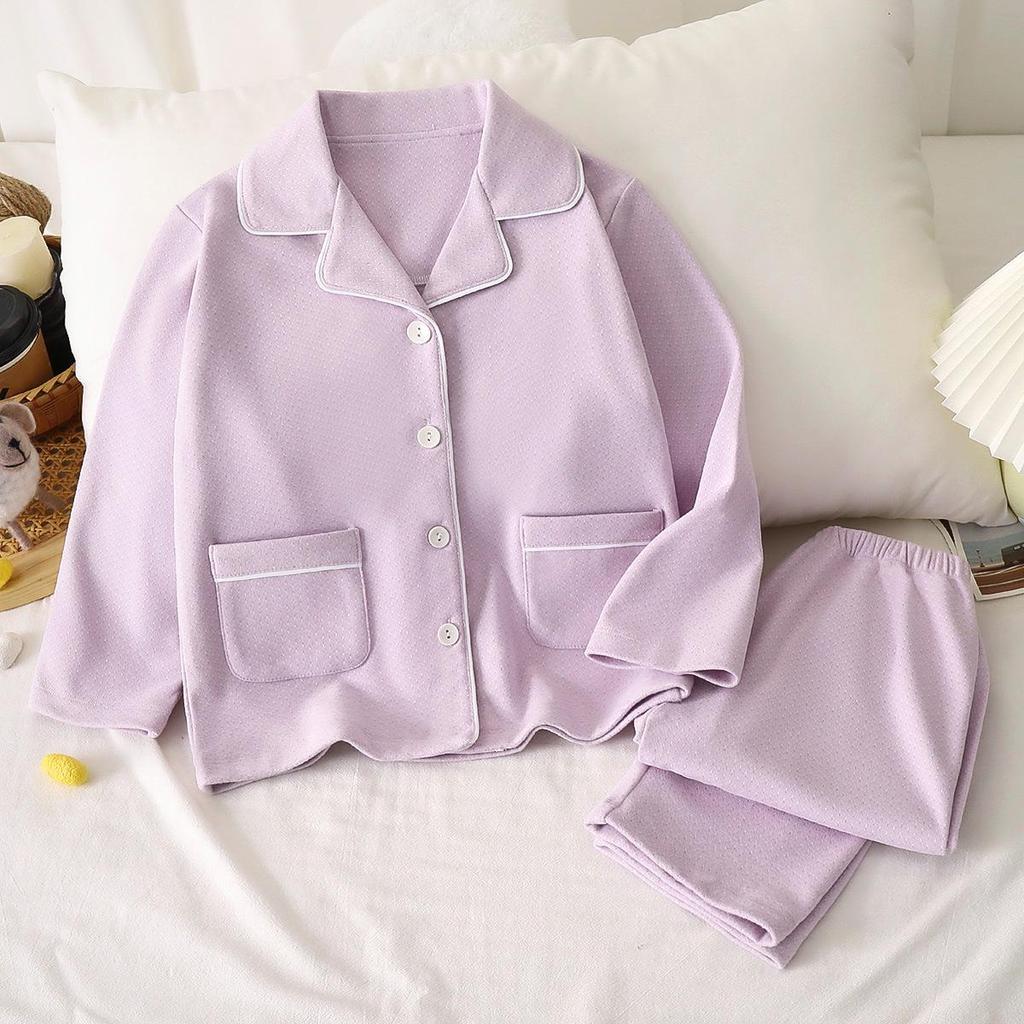 Teen Turn-Down Collar Pajamas - Autumn & Winter Edition for Boys & Girls