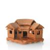 Aquarium Micro Landscaping Ornaments Ceramic House Thatched Hut Bamboo Building Fish Tank Decoration