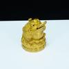 Rhinestone-Adorned Golden Toad Wealth-Attracting Ornament for Desktop