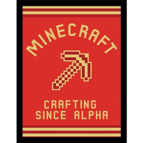 Minecraft Crafting Since Alpha Framed Poster