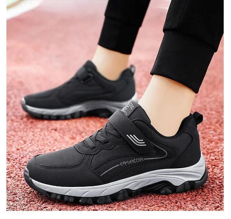 Middle Aged and Elderly Sports Shoes Sneakers for Man and Women  Spring New Casual Couple's Velcro Walking Shoes