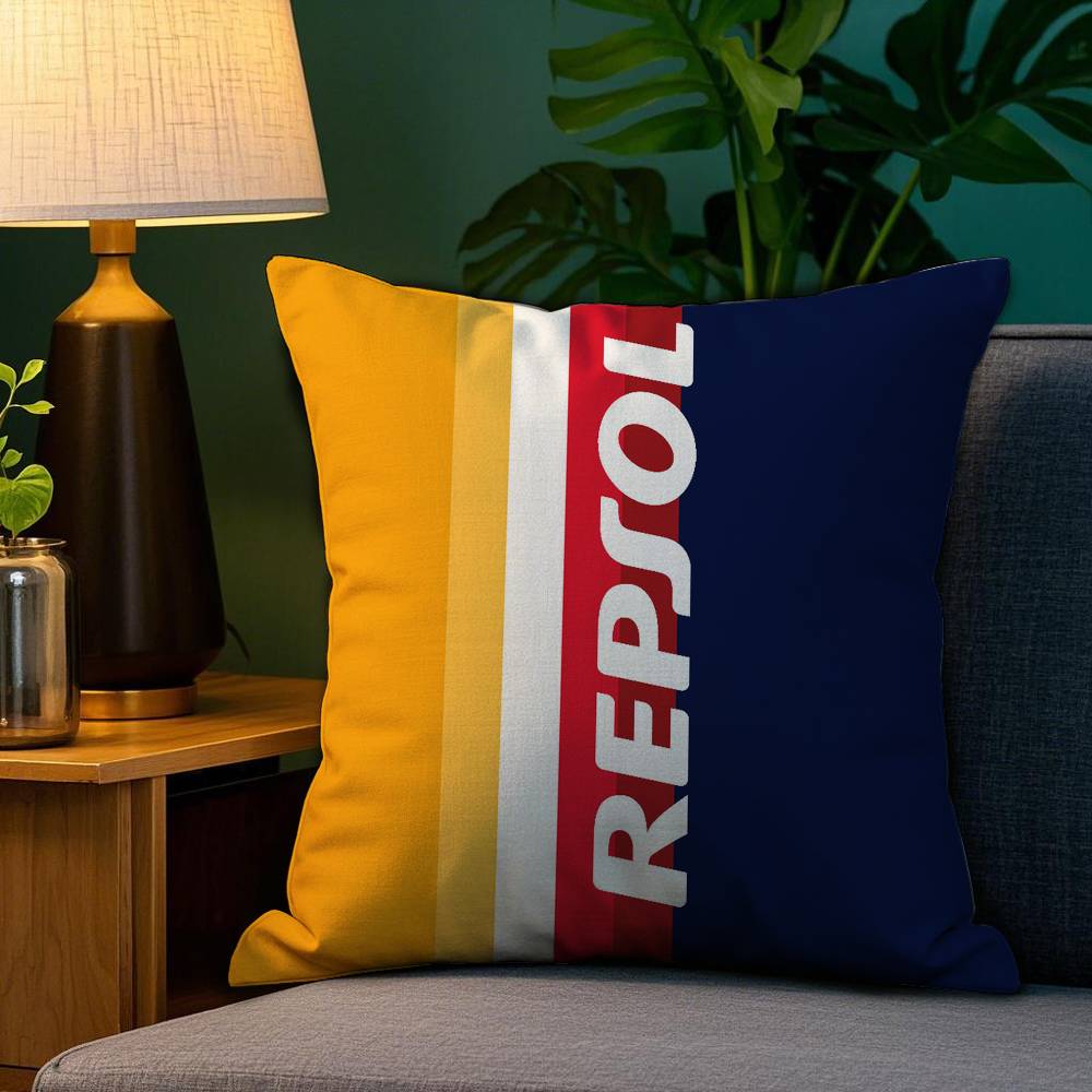 Fashion R-RepsolS Pillow Case Plush Fabric Soft Double Sided Print Home Sofa High Quality Cushion Cover Throw