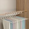 10PCS Goose Type Dip Plastic Pants Rack Wardrobe Dormitory Telescopic Z Type WOMEN'S Clothes Rack Multi Layer Storage Pants Rack