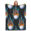 Volleyball Print Flannel Blanket Bedspread Nap Blanket Sports Theme Blanket