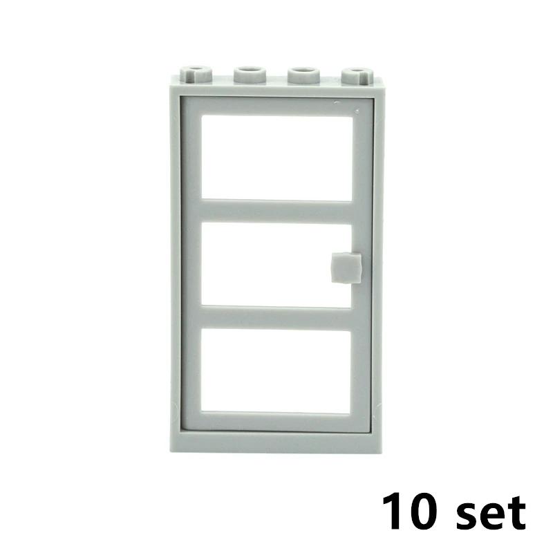 DIY Zubehör Stadt Freunde Haus MOC Teile Zaun Treppen Leiter Tor Bausteine Tür Fenster Figuren Garten Leduo Ziegel