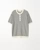 EZIO Linen Stripe Henley Knit_Ivory