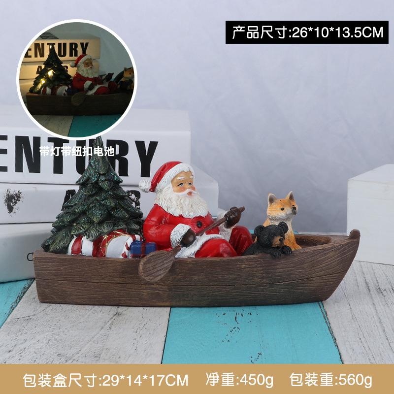  Decorațiune Creativă de Crăciun Decorațiune Luminoasă Moș Crăciun Artizanat din Rășină Păpușă Om de Zăpadă Petrecere de Sărbători Decorațiune pentru Casă