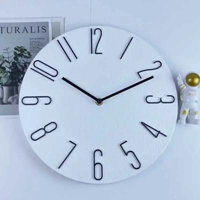 12 Inch Living Room Wall Clock Simple Wall Mounted Home Creative Clock Mute Decorative Wall Decoration