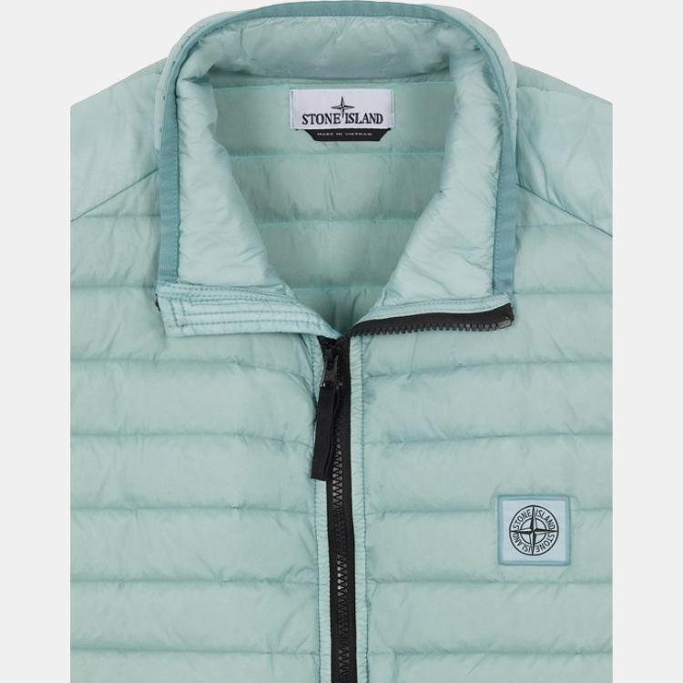 Stone Island Solid Color Logo Patch Quilted Stand Collar Vest Men vest 7815G0224-V0041