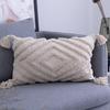 Bohemia Tassels Cushion Cover 45x45cm/30x50cm Beige Pillow Cover Handmade Square boho living Room Bed Room Home Decoration