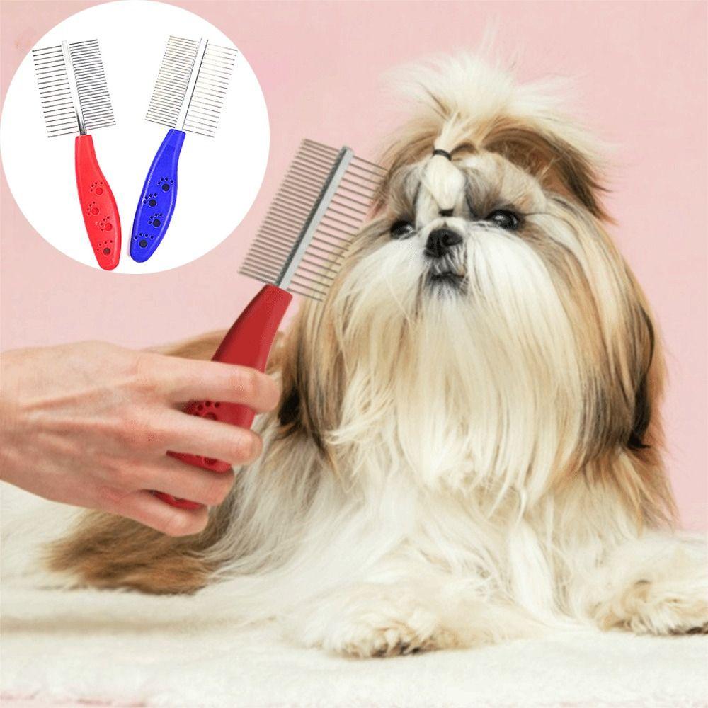 Stainless Steel Pet Massage Comb Easy Cleaning Pet Grooming Brush Pet Hair Comb  Dog Cleaning