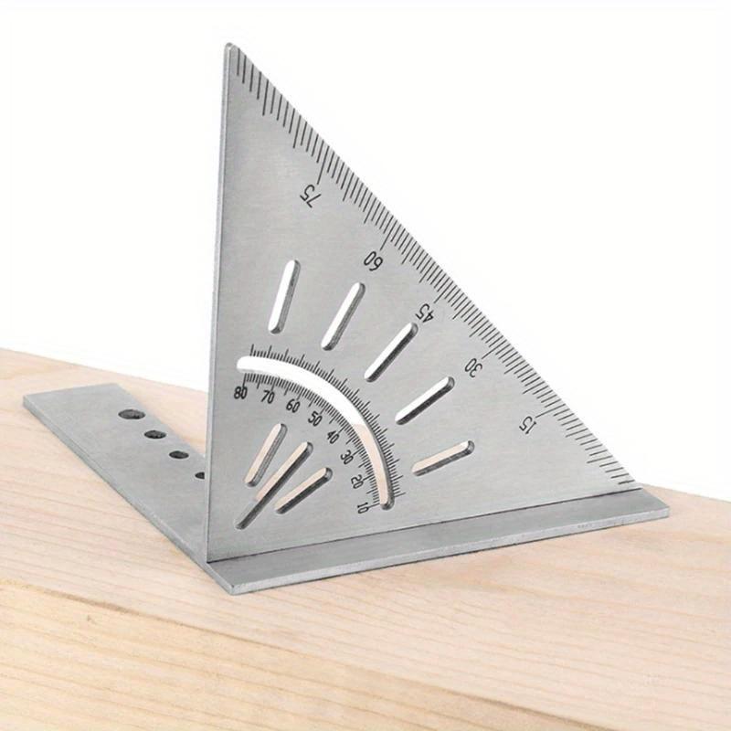 1pc Multifunctional Squre Ruler Triangle Ruler Right Angle Marking and Paralle Lines Indicating for Wood Carving Work