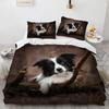 Full Size Bed Cover Set Cute Cartoon Dog Duvetcover 2pcs Pillowcase 3d Comforter Bedding Sets Twin Animals Bed Room Set No Sheet