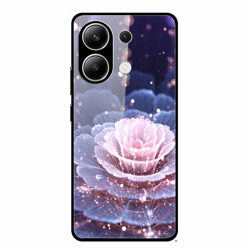 Glass Case For Xiaomi Redmi Note 13 Case Soft Bumper Tempered Glass Hard Back Cover For Redmi Note 13 Pro Phone Case Funda Coque