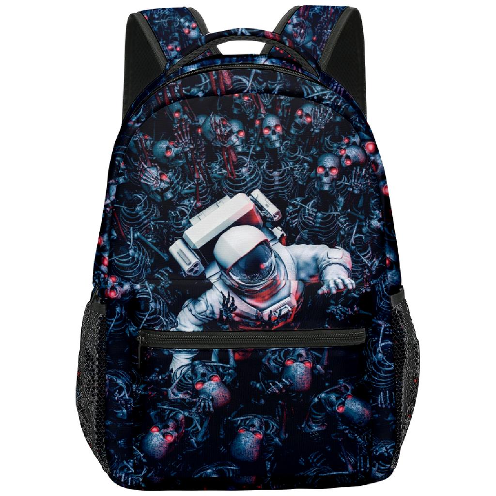 Harajuku Kpop Youthful School Bags Unisex Space Astronaut Travel Bags 3D Print Oxford Waterproof Notebook Shoulder Backpacks