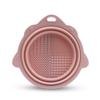 Foldable Silicone Makeup Brush Cleaner Bowl - Portable Cleaning Tool for Brushes, Powder Puffs, and Sponges