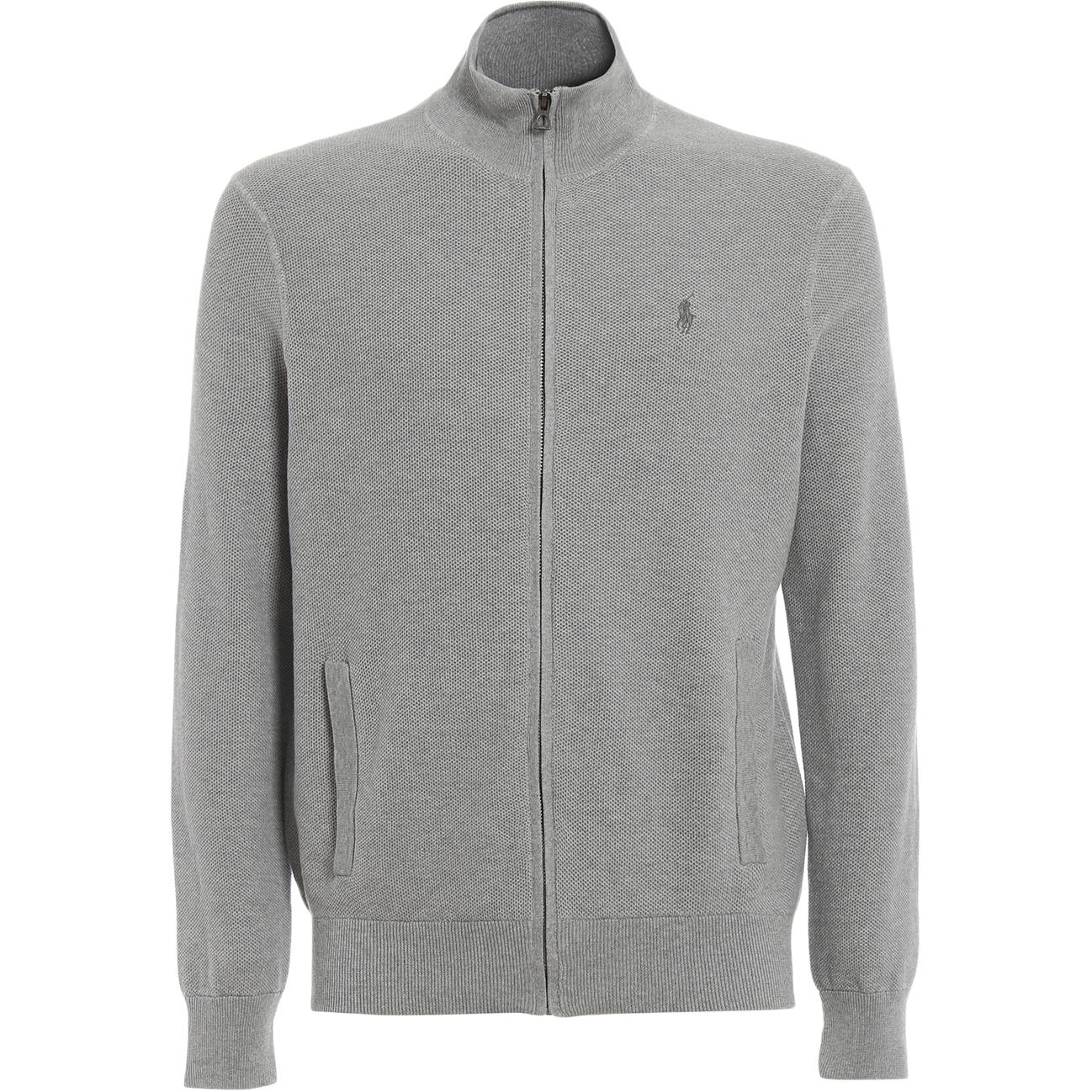 

Polo Ralph Lauren Ss25 Вязаная куртка на молнии с вышивкой логотипа Pony Мужская куртка Серая MNPOSWE16821853-020 M