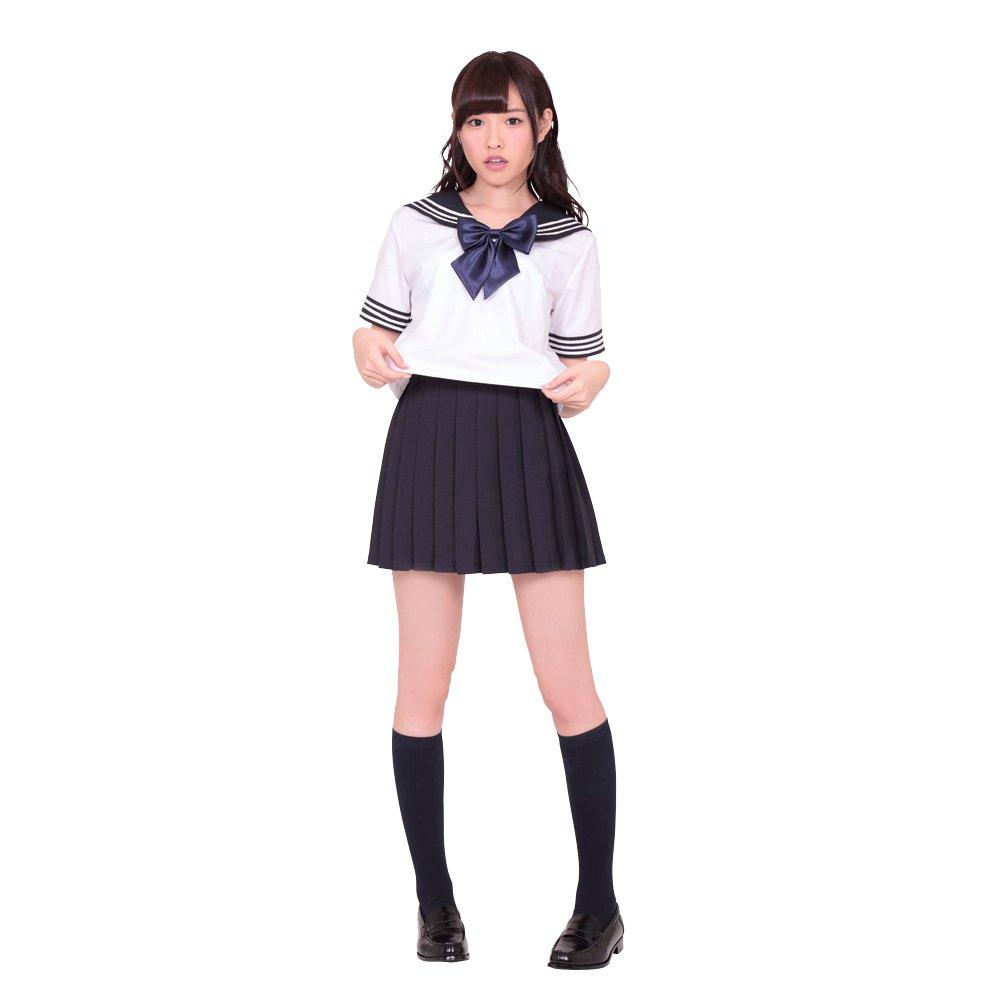 Be With Sailor Suit 3 White Navy M Size Uniform Cosplay Costume Women's
