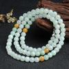 PFT Jade A-grade Bead Necklace Jade Ice Glutinous Variety Yellow Women's Sweater Chain Party Gift