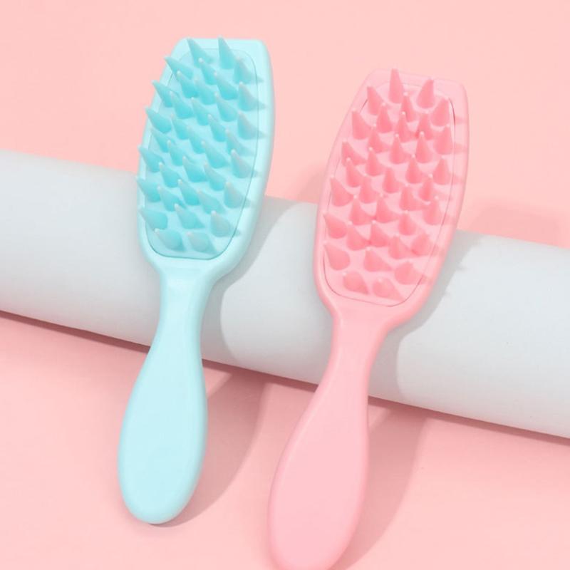 Extended Handle Soft Silicone Shampoo Scalp Hair Massager Hair Washing Comb Shower Brush Bath Spa Massage Brush Beauty Hair Tool