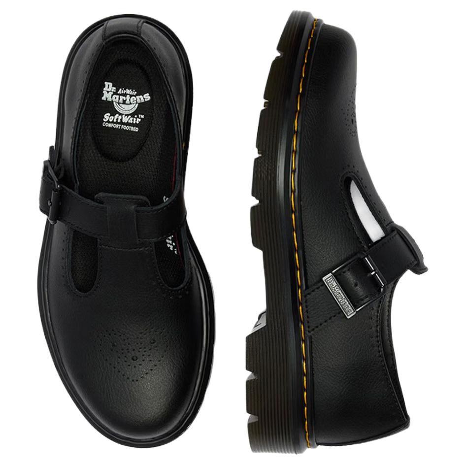 Dr. Martens Casual Leather Versatile Comfortable Thick Sole Mary Jane Shoes Women shoes Black 42899001