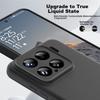 Xiaomi 15 Phone Case, Premium Liquid Silicone Soft, Full Lens Protection, Shockproof, Anti-Fingerprint,n, MI Plain Simple Outer Case In Black