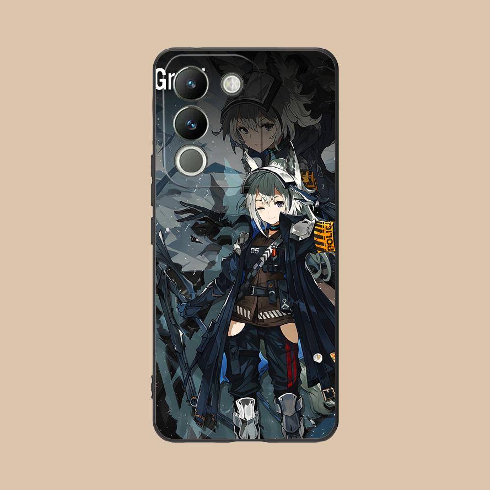 Arknights Grani Matte TPU Mobile Phone Case for VIVO Y77 76 75 74 73 72 58 56 55 51 50 38 36 Y19 Y18 Y03 Y01 5G Colorful Cover