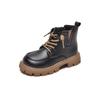 Amerikanische Retro-Kinderschuhe Fleece Thermische Baumwollstiefel Kinder Nichtrutschende Lederstiefel