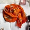 Summer Thin Silk Scarf for Women's High end Mulberry Silk Scarf Long Versatile Fashion Shawl Scarf Beach Towel