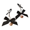 1 Pair Nipple Clamps Adjustable Non-Piercing Body Jewelry with Bowknot Bells Metal Decorative Clips for Adult Men Women Couples Bedtime Play