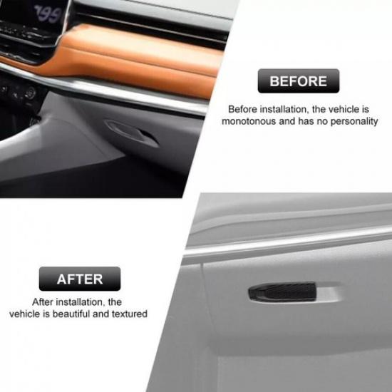 For -2025 Jeep Compass Carbon Interior Copilot Storage Box Switch Cover Trim
