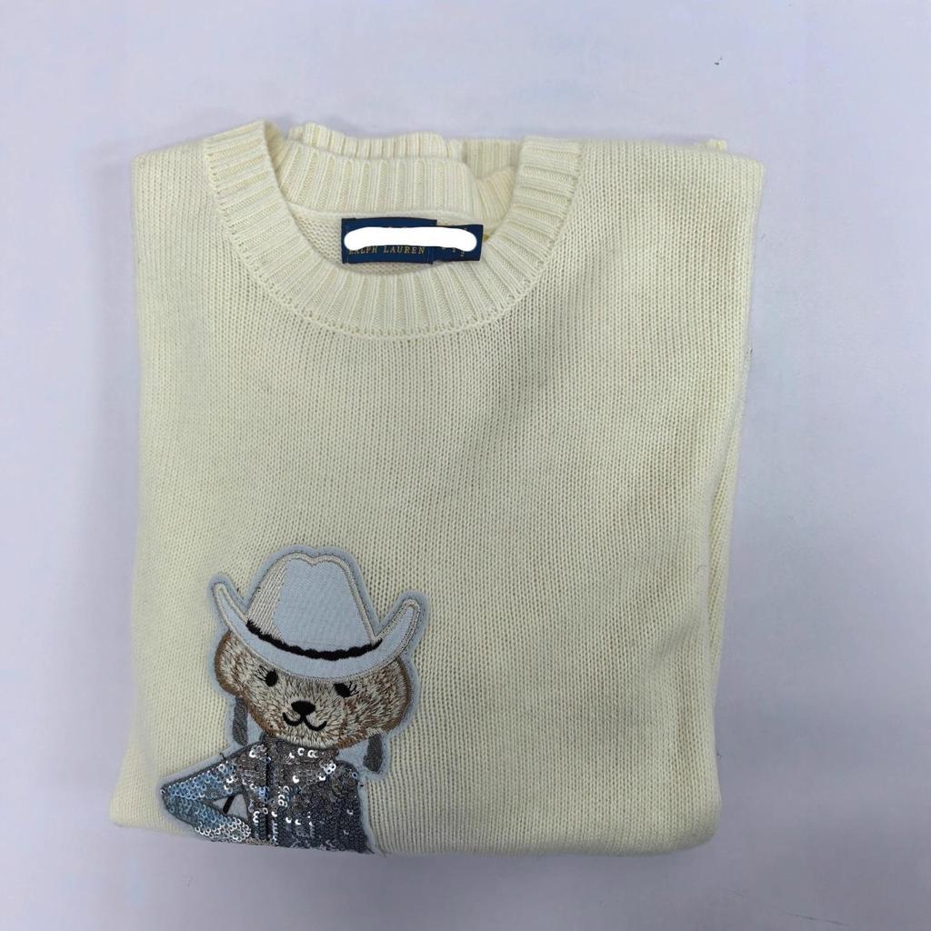 2025 Women's Heavy-Duty Pure Cotton Little Bear Cartoon Sweater - Autumn/Winter
