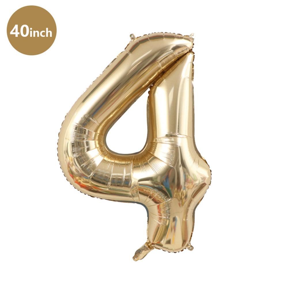 1pc 40inch Platinum Colour Number Balloons Figure Helium Balloon Digit Globos Birthday Party Decorations Baby Shower