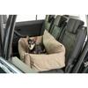 Siège auto double pour chien - TRIXIE - 80x35x60 cm - Taupe - Lit de voyage - Sangles de fixation - Passe-ceinture