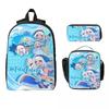 Genshin Impact Spiel Kinderrucksack Brotdose Federmäppchen für Jungen Mädchen Rucksäcke Große Kapazität Schultasche Schultaschen Set