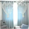 Tenda a Pizzo Stella Principessa Traforata Tre Strati Oscurante Trasparente, Adatta per Camera da Letto e Cameretta Bambini, Antipolvere Blocca Luce