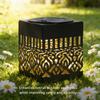 Solar Waterproof Fence Light Mandalas Theme Decorative Lamp Decorative Mandalas Lights for Garden Post Patio Backyard Yard Decor