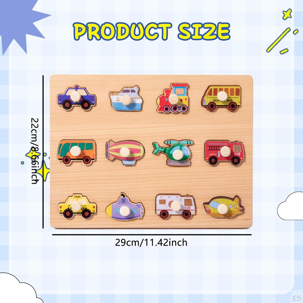 Holz Steckpuzzle Bildung Lernspielzeug Kognitive Farberkennung Form Zuordnungsbrett