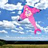 Weifang Hongyun Kite Children Cartoon Mermaid Kite New Triangle Light Breeze Flying Girl Goldfish Swallow 1.6m Mermaid [pink]
